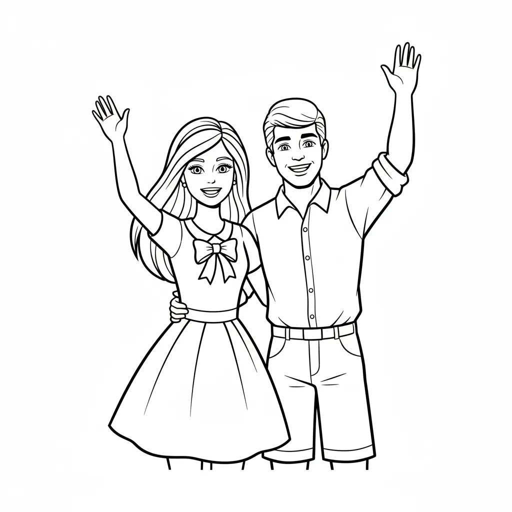 Barbie para colorear gratis para imprimir