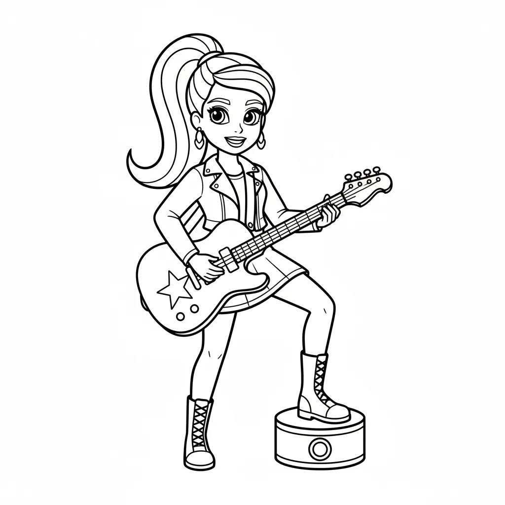 imagen de Barbie para colorear para niño