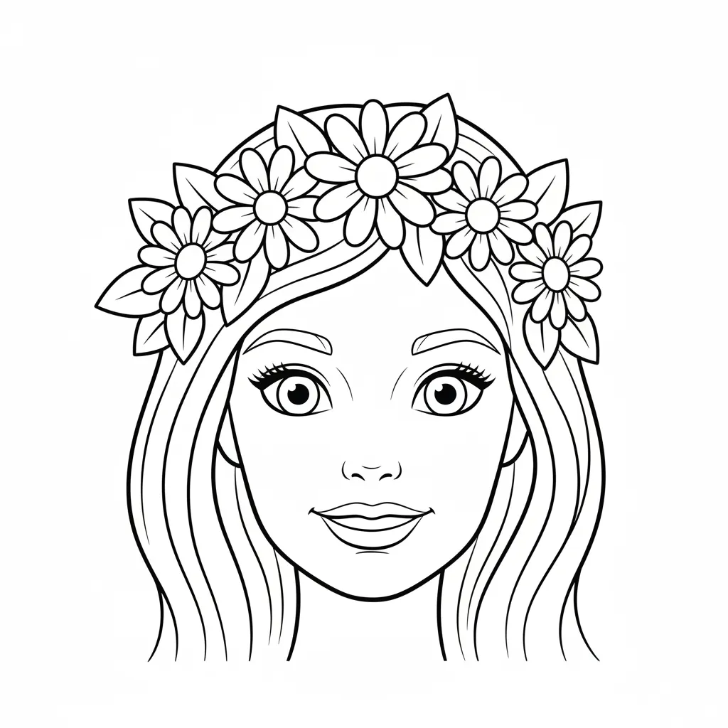 Barbie para colorear de para niños