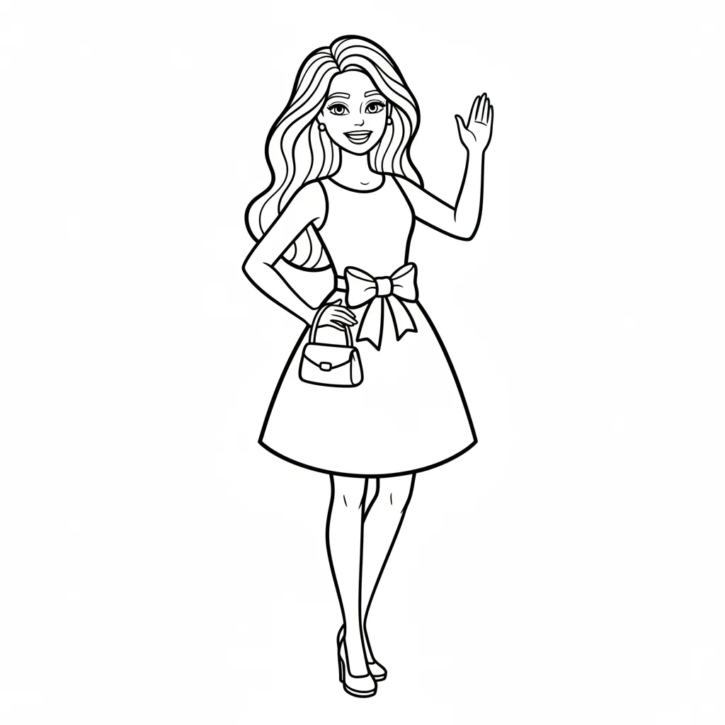 Barbie para colorear para niño de 8 años