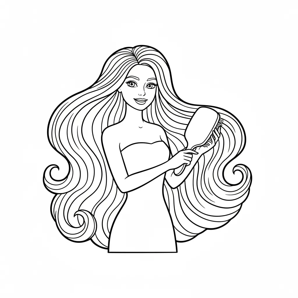 imprimir Barbie para colorear