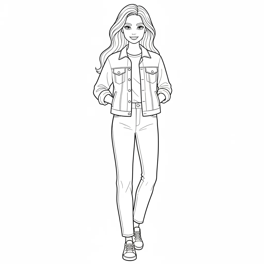Barbie para colorear para niño de 7 años