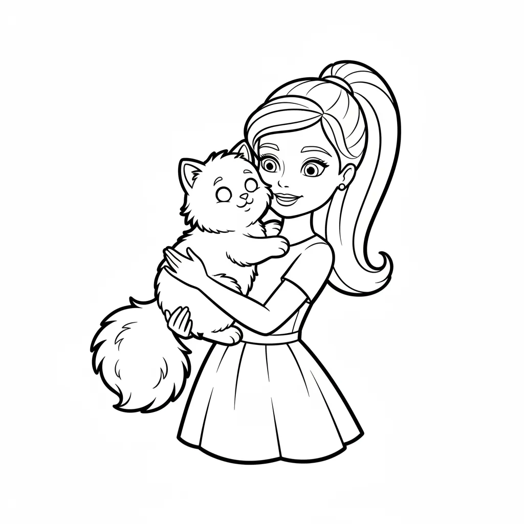 imprimir Barbie para colorear 1