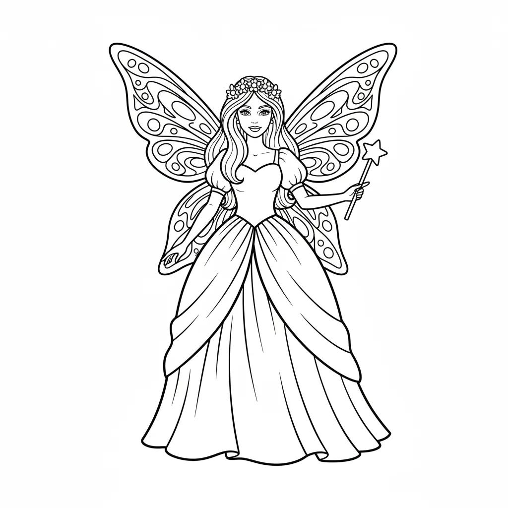 Barbie para colorear para imprimir para niño de 9 años 1