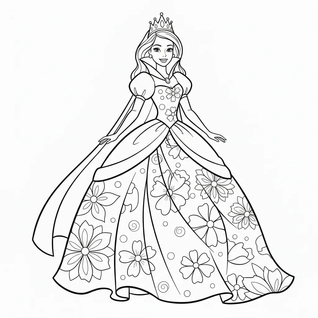 Barbie para colorear para niño de 2 años