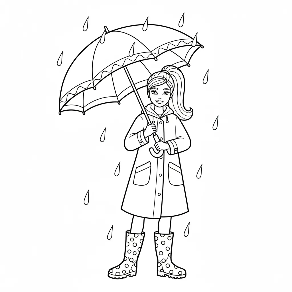 Barbie para colorear para imprimir para niño de 3 años 1