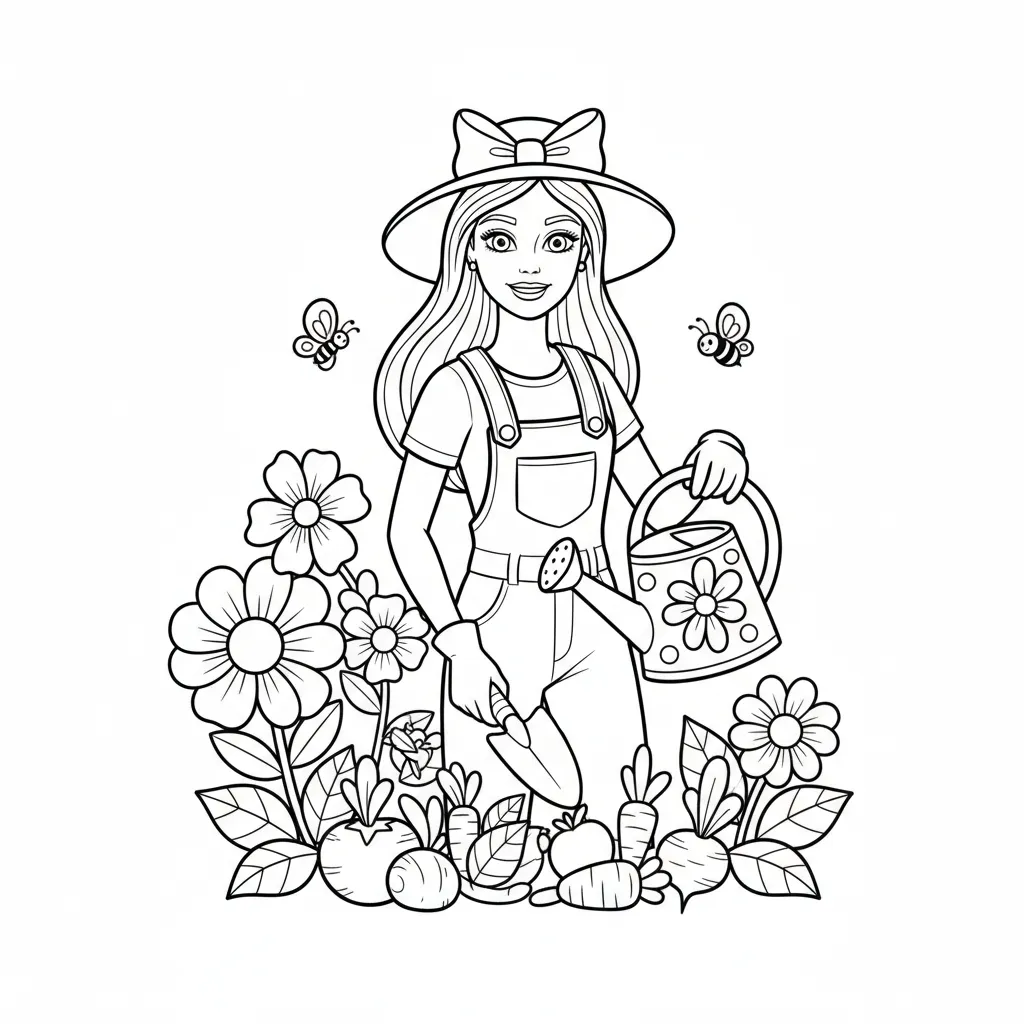 Barbie para colorear para imprimir gratis 2