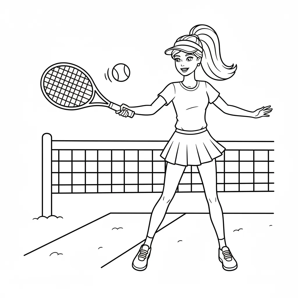 Barbie para colorear gratis para imprimir 1