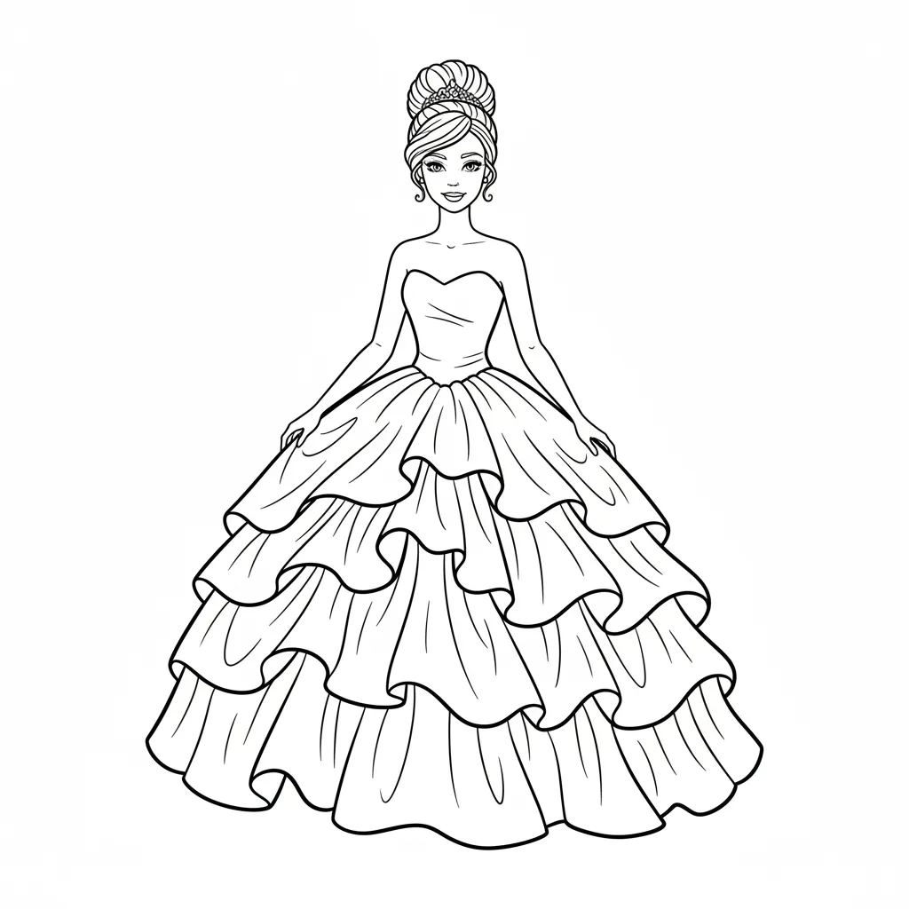 Barbie para colorear para niños