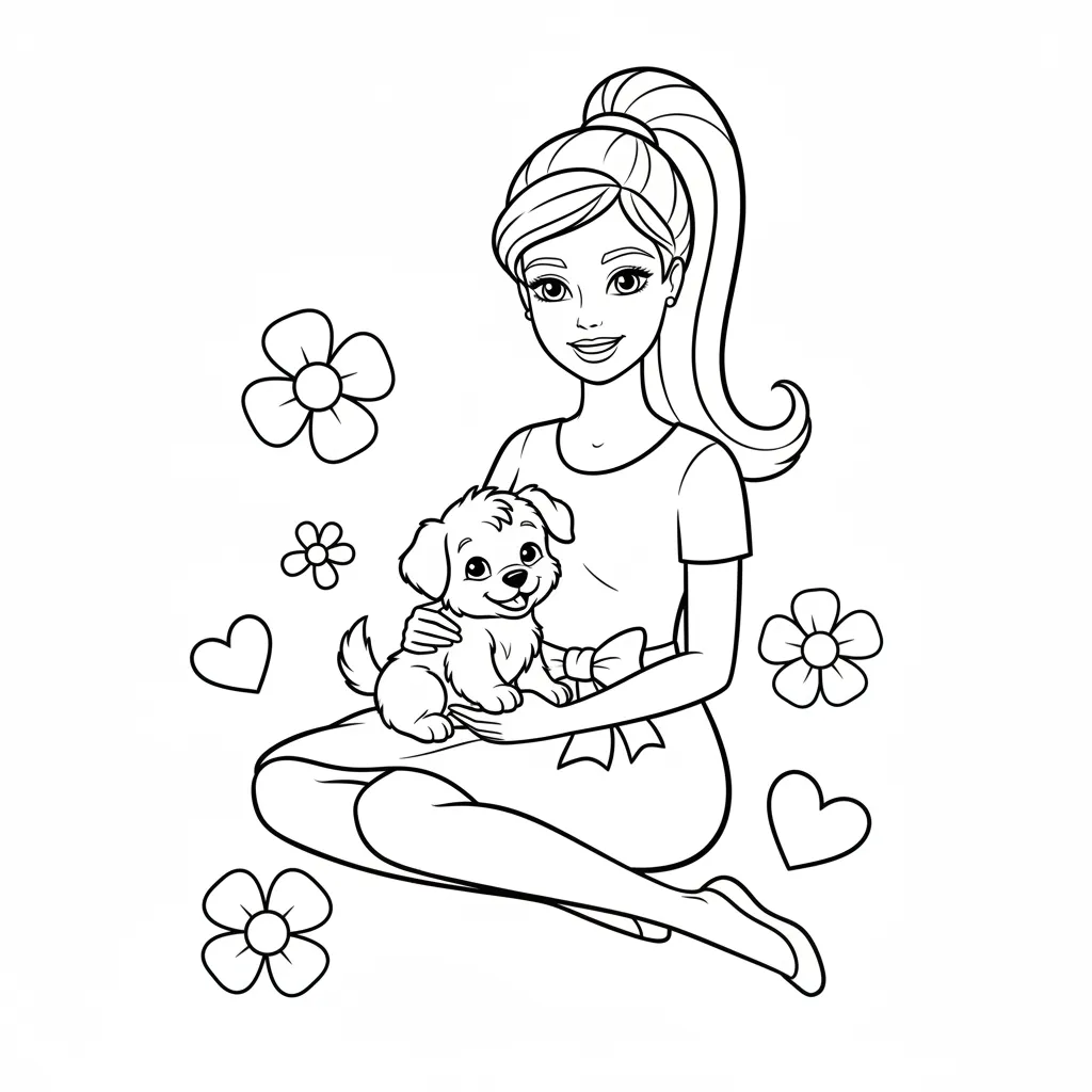 Barbie para colorear para imprimir para niño de 2 años