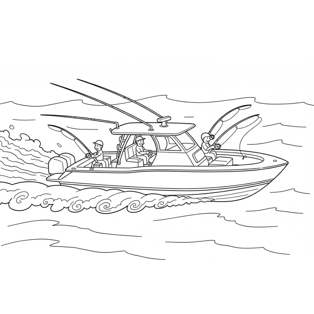 Barcos1 para colorear para niño de 2 años