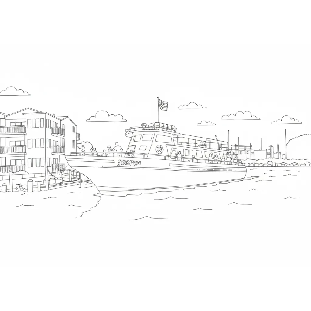 Barcos4 para colorear para imprimir para niño de 4 años