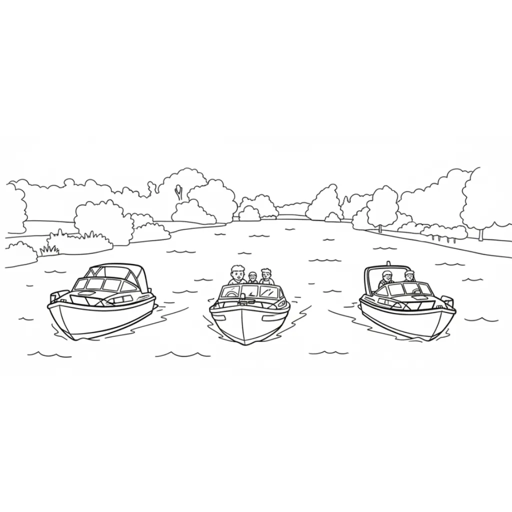 Barcos5 para colorear para imprimir para niño de 4 años