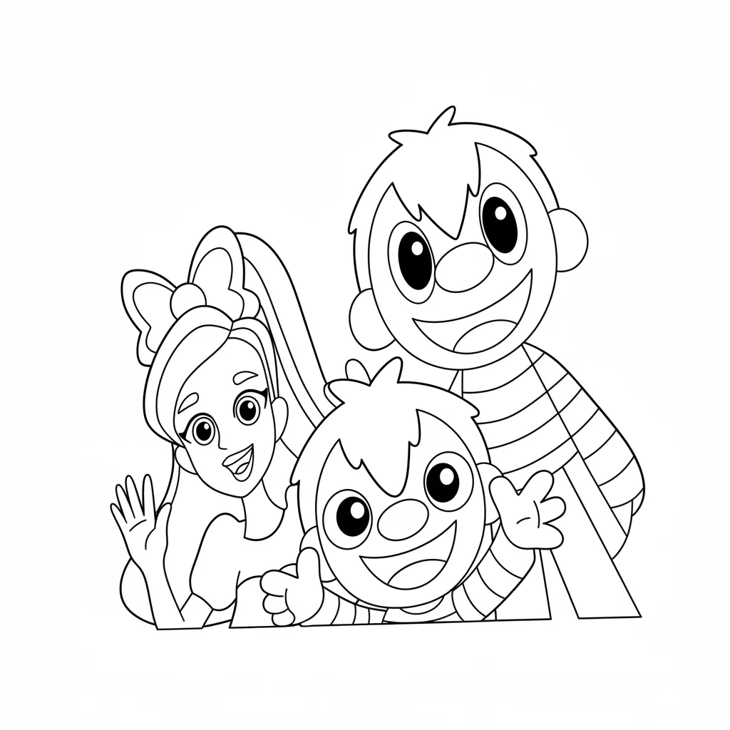 Bely Y Beto 5 para colorear para imprimir para niño de 3 años