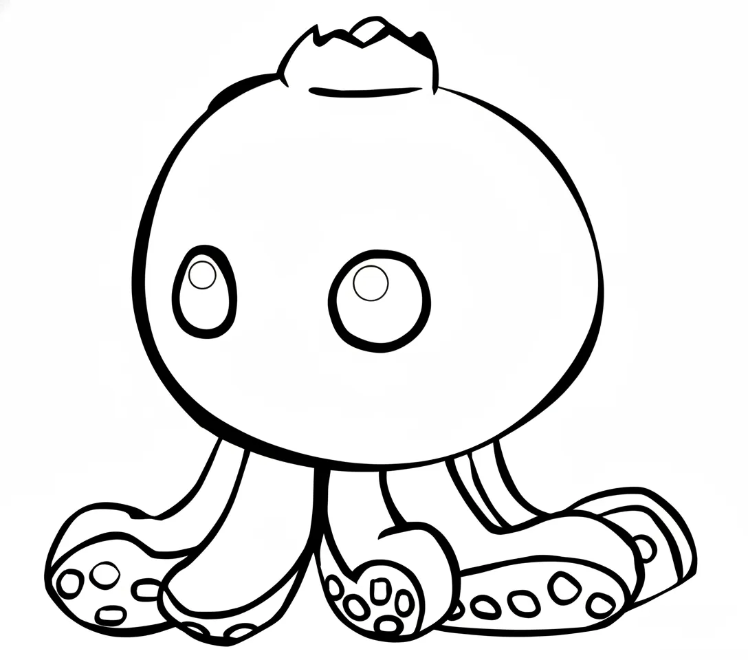 Blueberrinni Octopussini para colorear para imprimir para niño de 2 años
