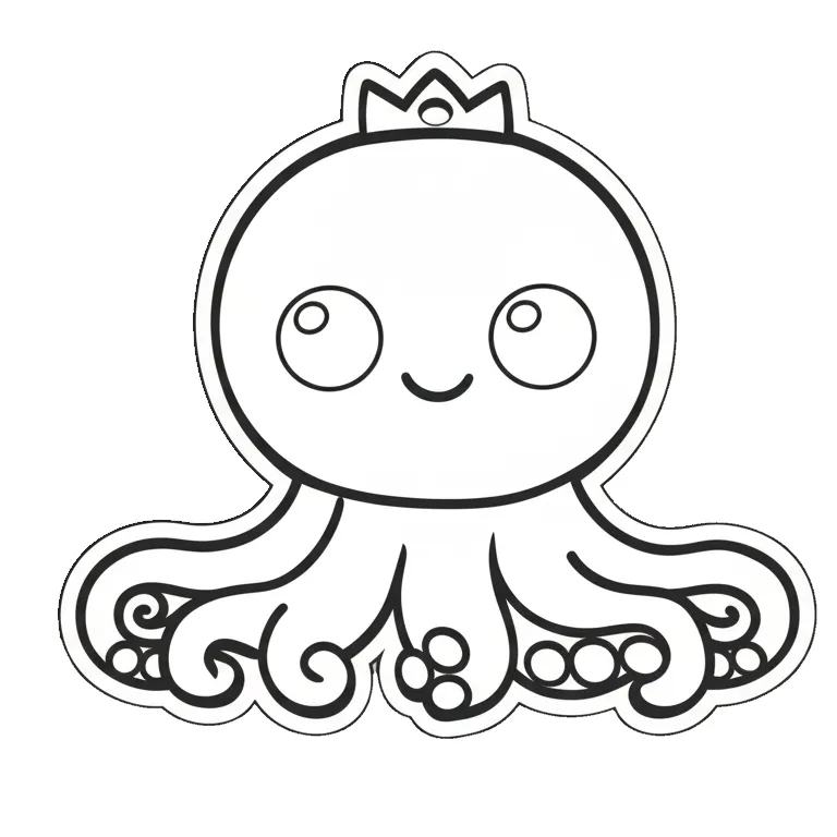 Blueberrinni Octopussini para colorear para imprimir para niño de 3 años