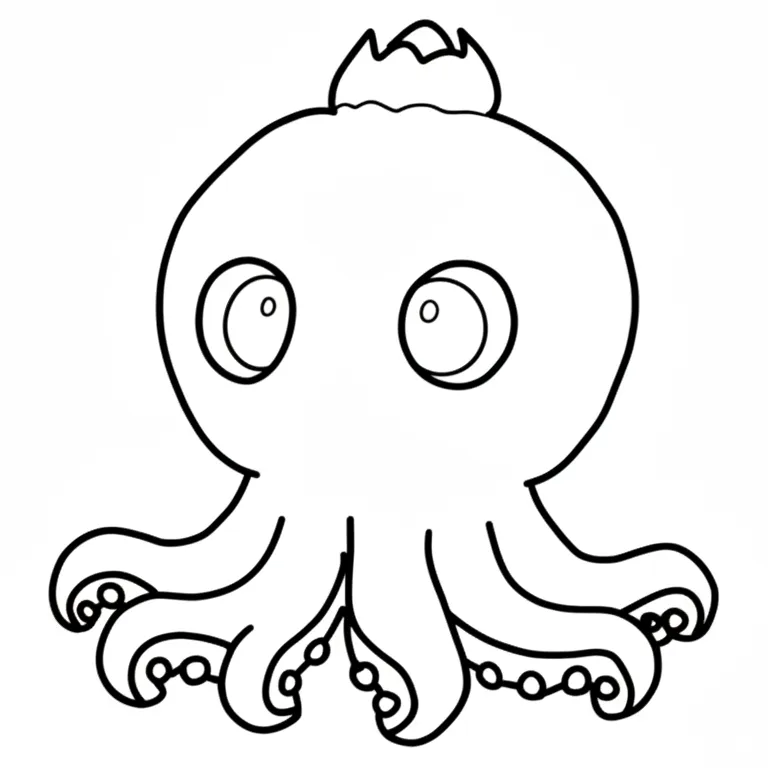Blueberrinni Octopussini para colorear para imprimir para niño de 4 años 1
