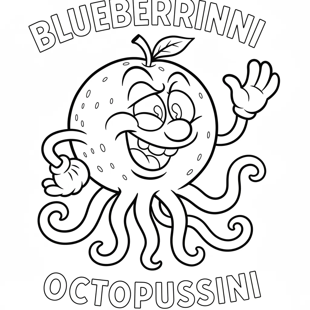 Blueberrinni Octopussini para colorear en línea gratis