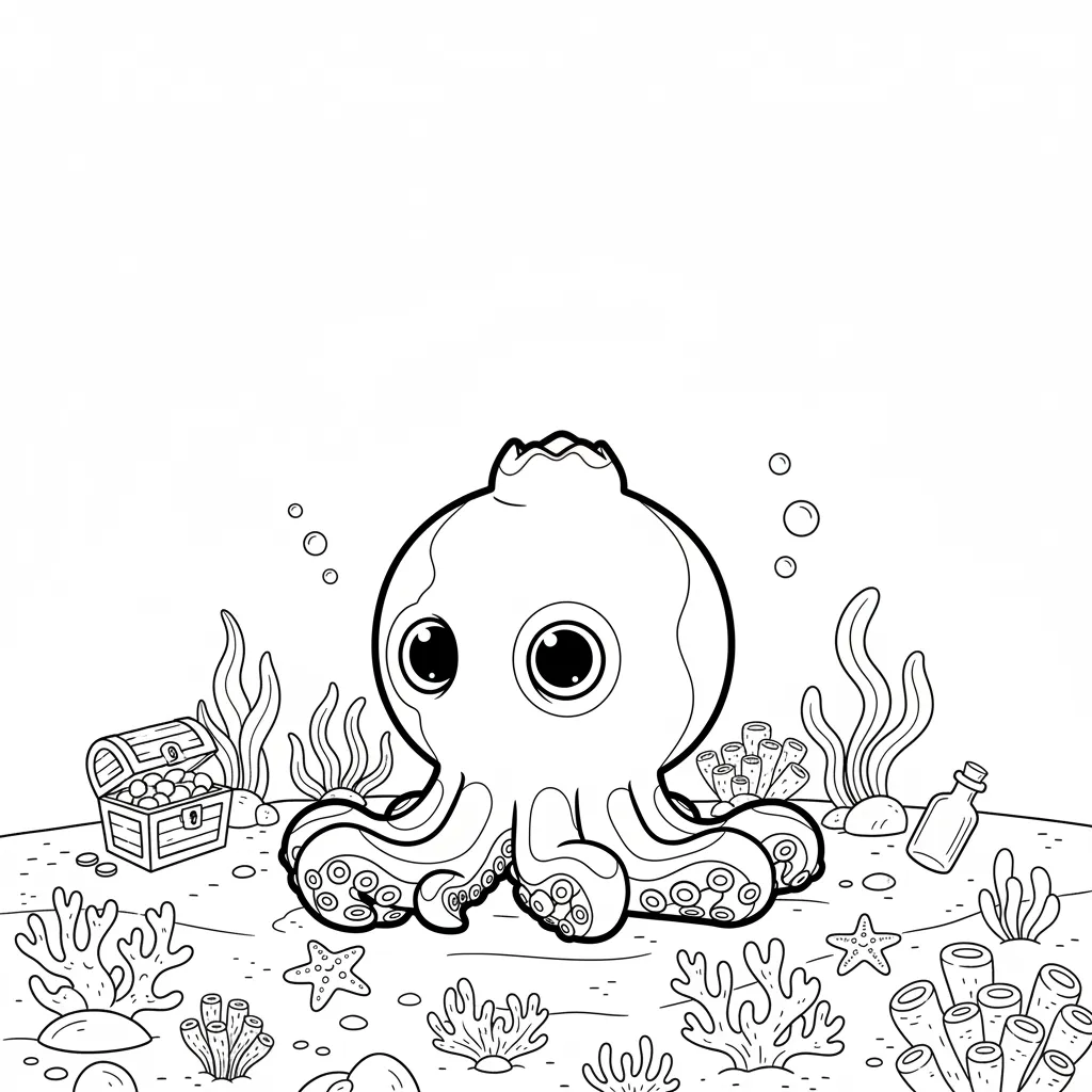 Blueberrinni Octopussini para colorear gratis en línea
