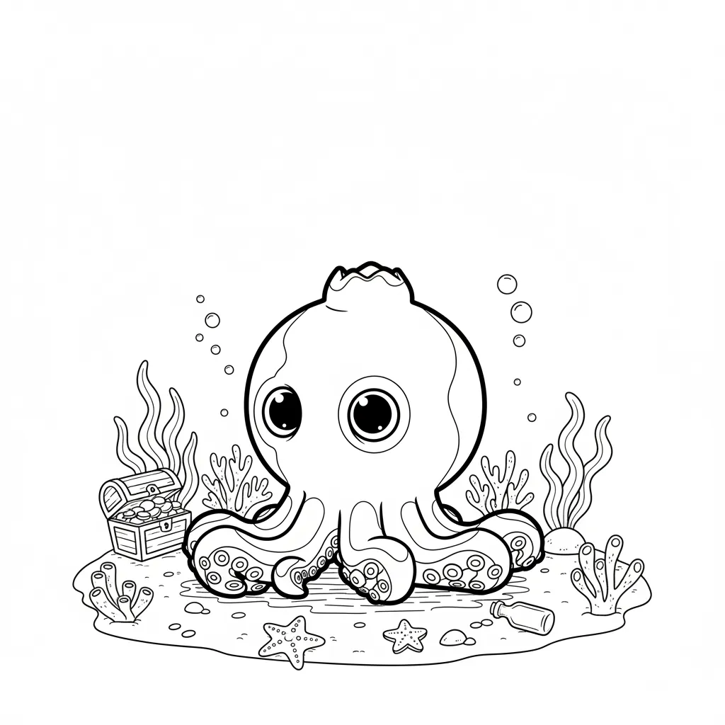 Blueberrinni Octopussini para colorear para imprimir para niño de 7 años