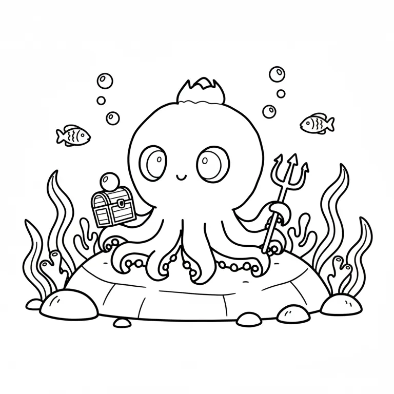 Blueberrinni Octopussini para colorear para imprimir para niños