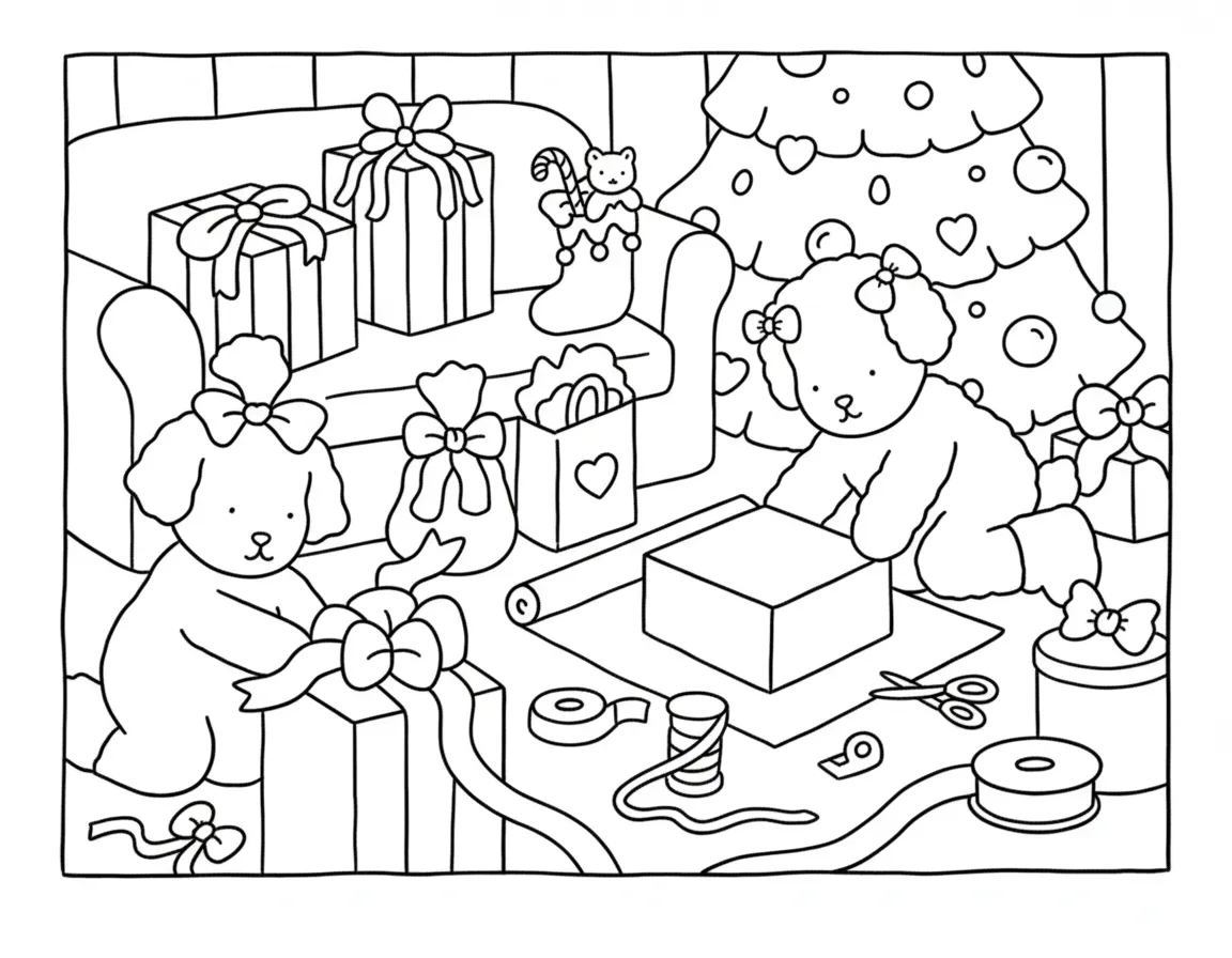 imprimir Bobbie Goods De Navidad para colorear para niño