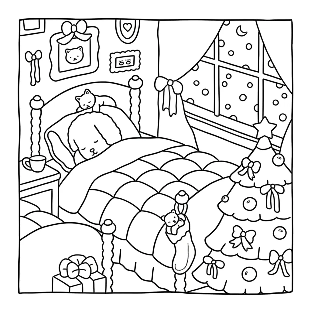 imprimir Bobbie Goods De Navidad para colorear para niño 1