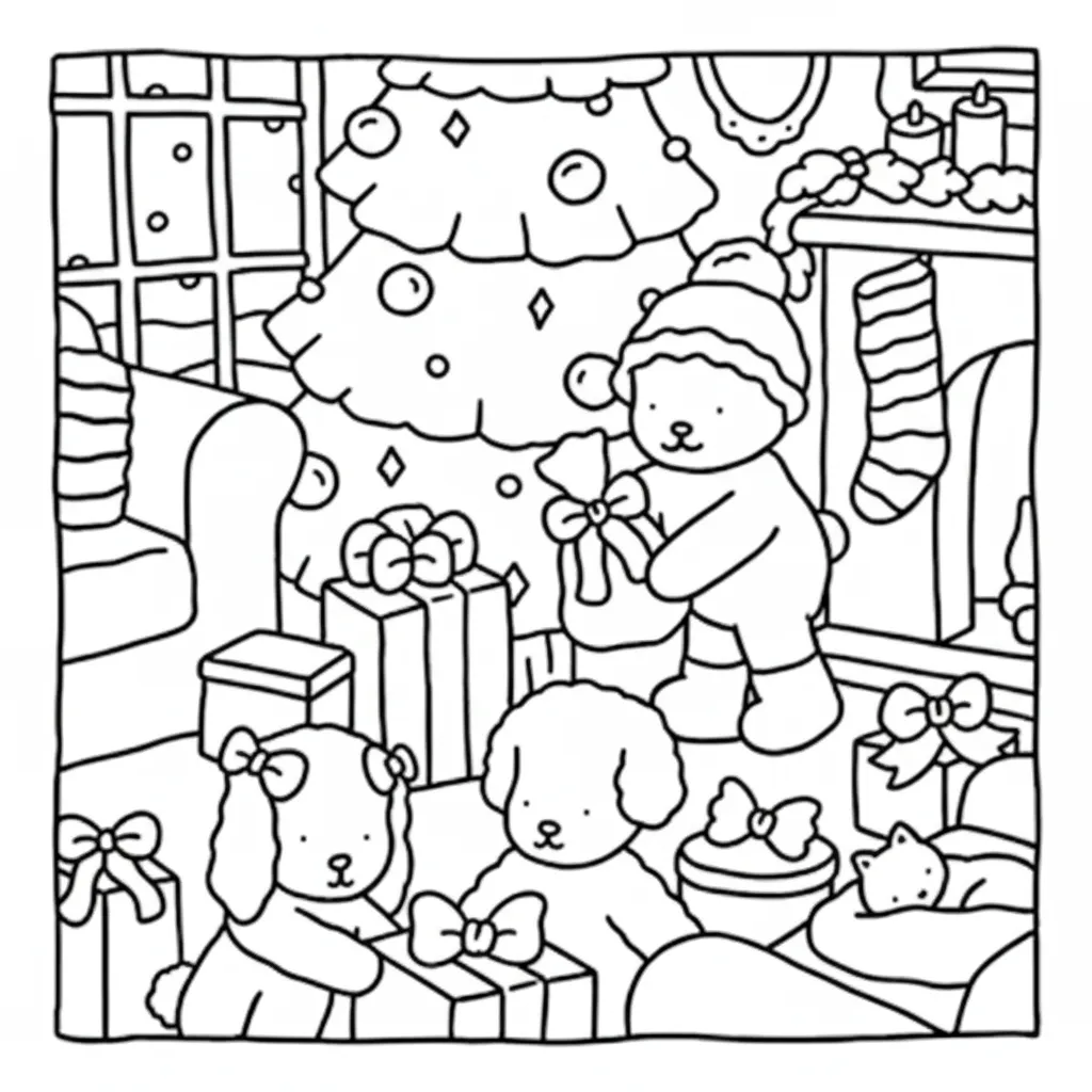 imagen de Bobbie Goods De Navidad para colorear para niño