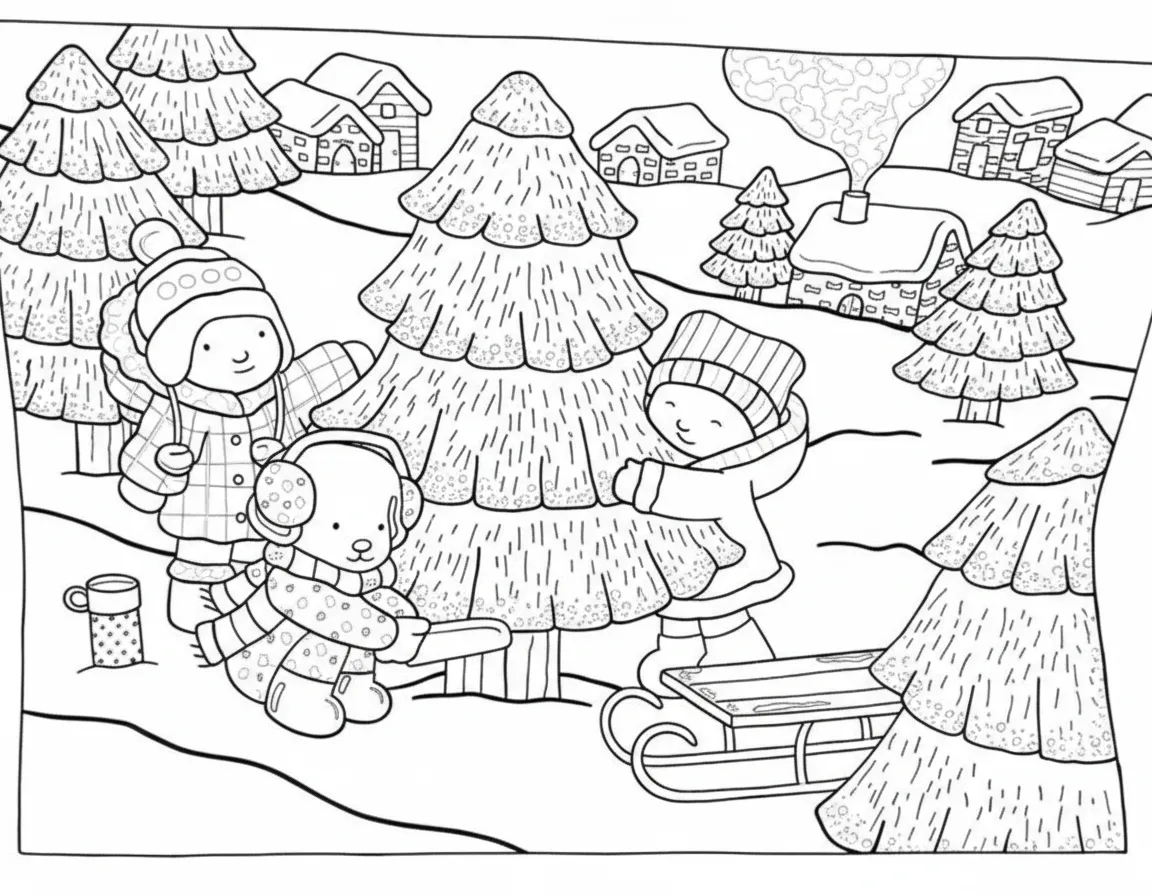 Bobbie Goods De Navidad para colorear para niño para imprimir