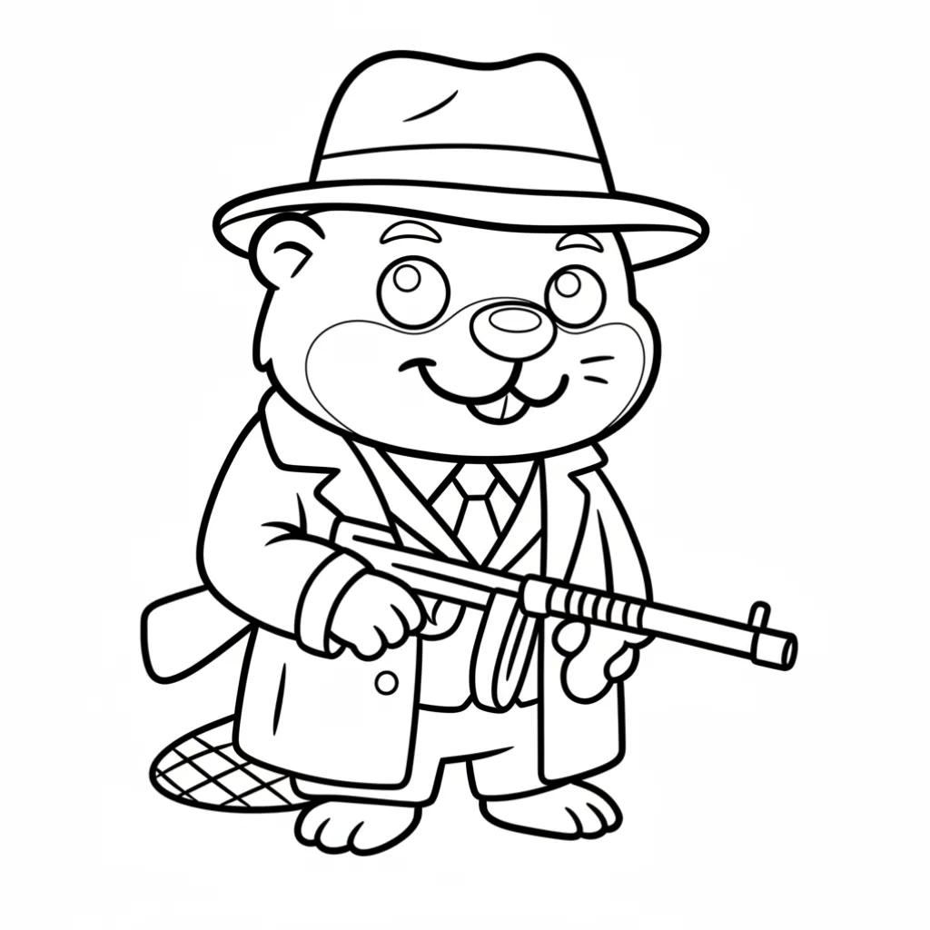 Bobrito Bandito10 para colorear para imprimir gratis pdf