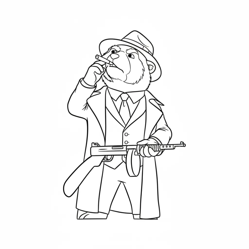 Bobrito Bandito6 para colorear y dibujo para imprimir