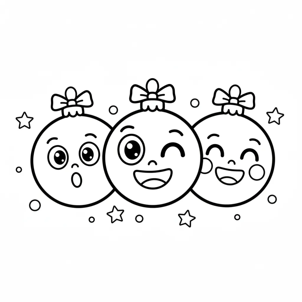 Bolas De Navidad16 para colorear gratis para imprimir