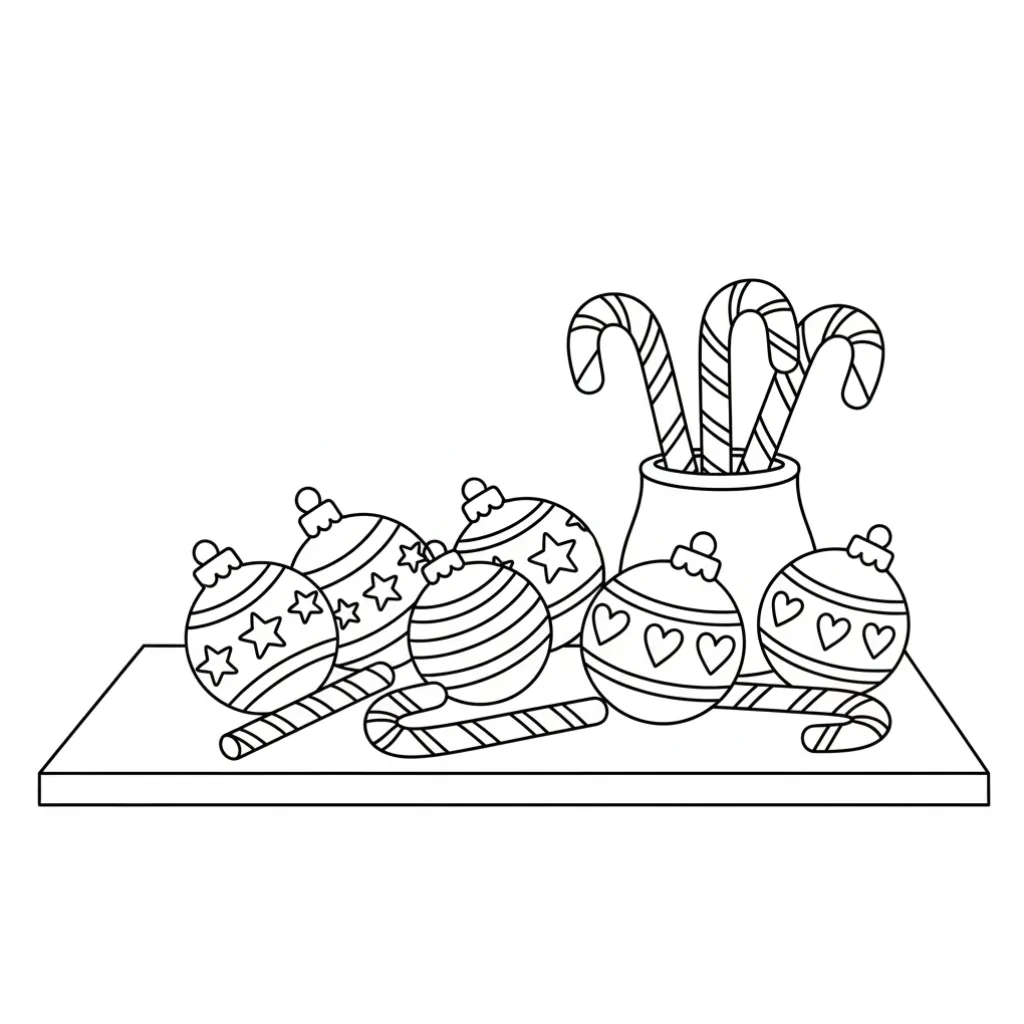 Bolas De Navidad2 para dibujar en línea