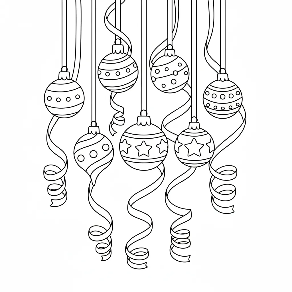 Bolas De Navidad4 para colorear en línea