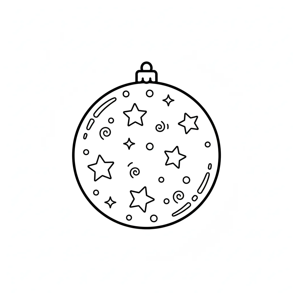 Bolas De Navidad8 para colorear para niño