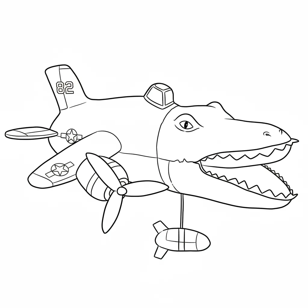 Bombardino Coccodrillo 1 para dibujar e imprimir