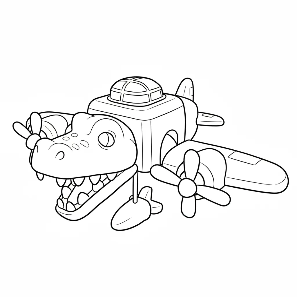 Bombardino Coccodrillo 2 para colorear para niños para imprimir