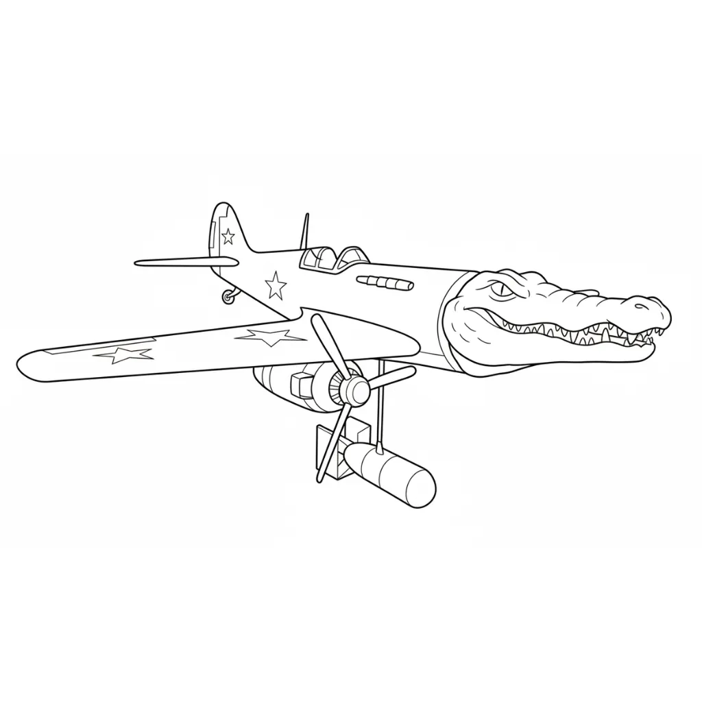 Bombardino Coccodrillo 3 para colorear para imprimir gratis