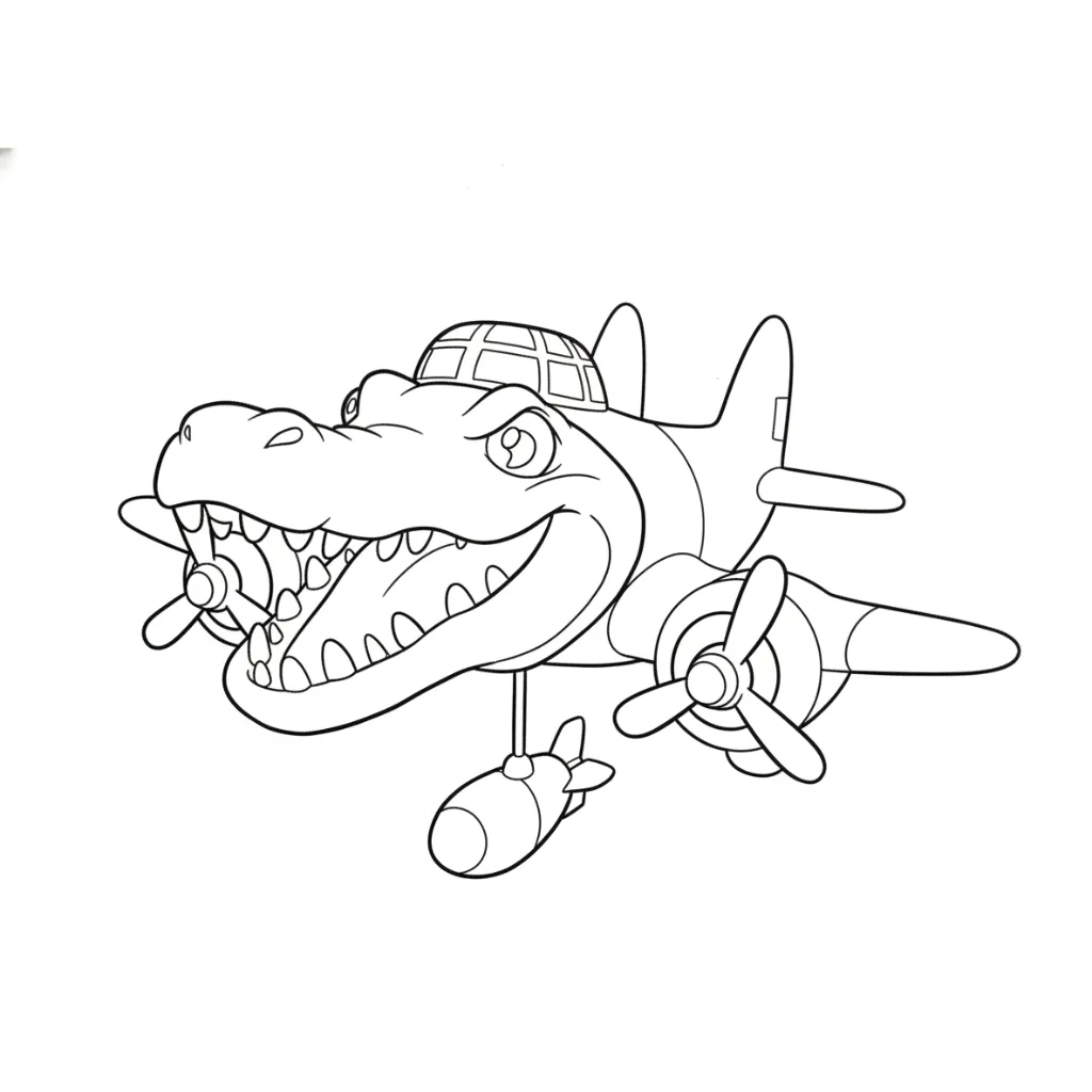 Bombardino Coccodrillo 4 para colorear gratis para niños
