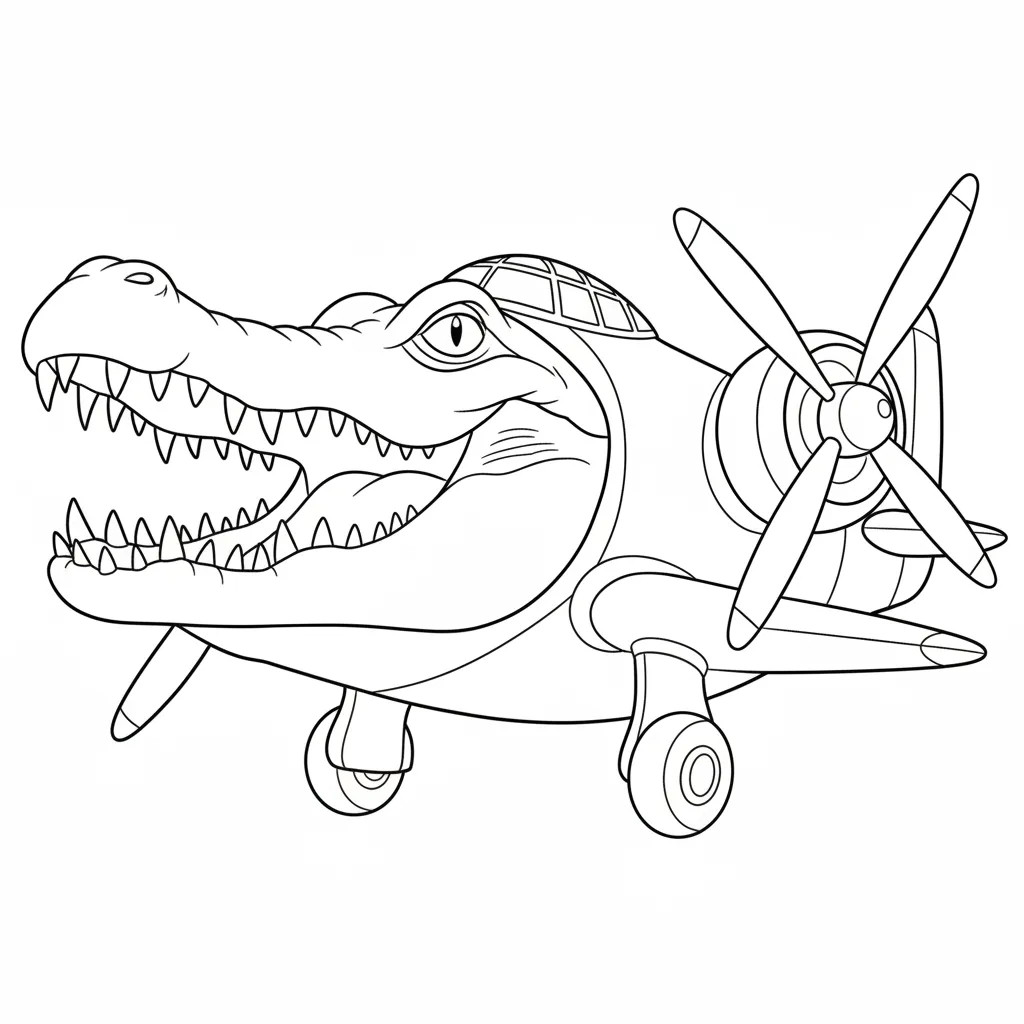 Bombardino Coccodrillo 8 para colorear para niño de para imprimir