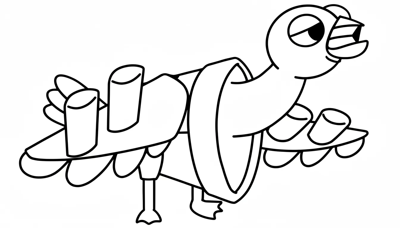 Bombombini Gusini para colorear para niño de 7 años