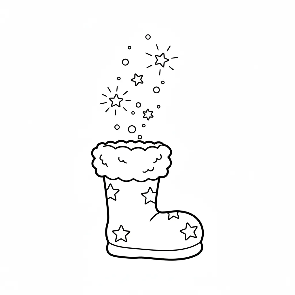 Botas Navideñas 13 para colorear para imprimir para niño de 9 años
