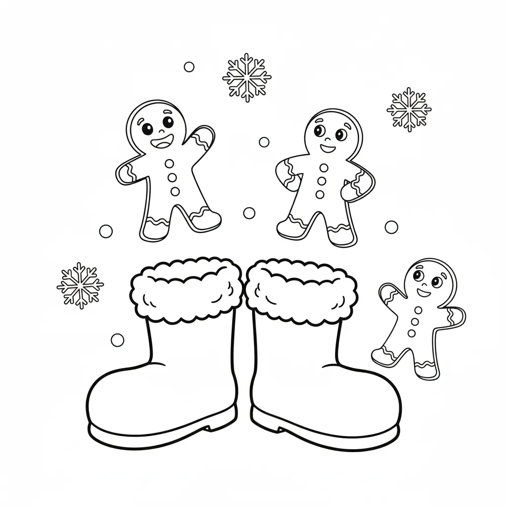 Botas Navideñas 15 para colorear para niño de 7 años