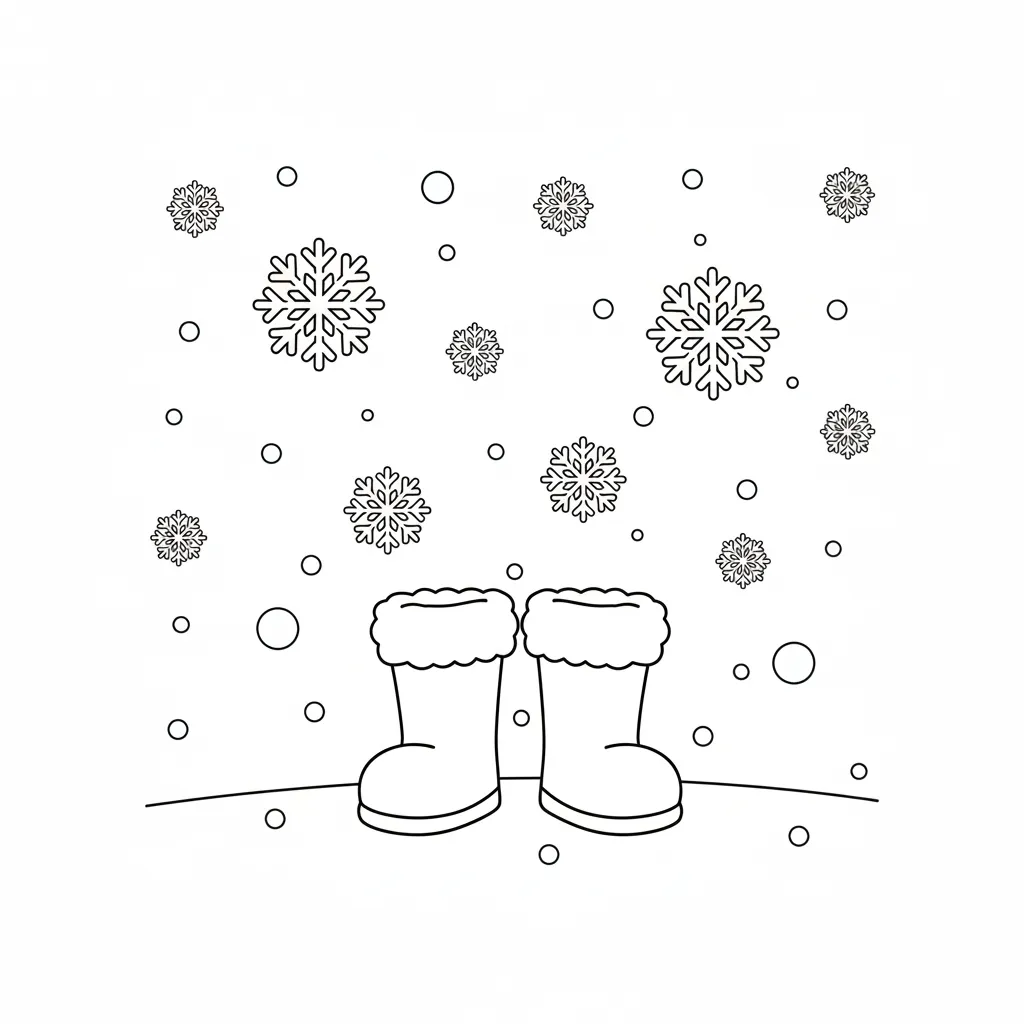 Botas Navideñas 3 para colorear para imprimir gratis