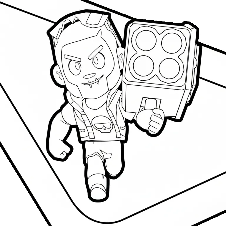 Brawl Stars para colorear para imprimir para niño de 8 años