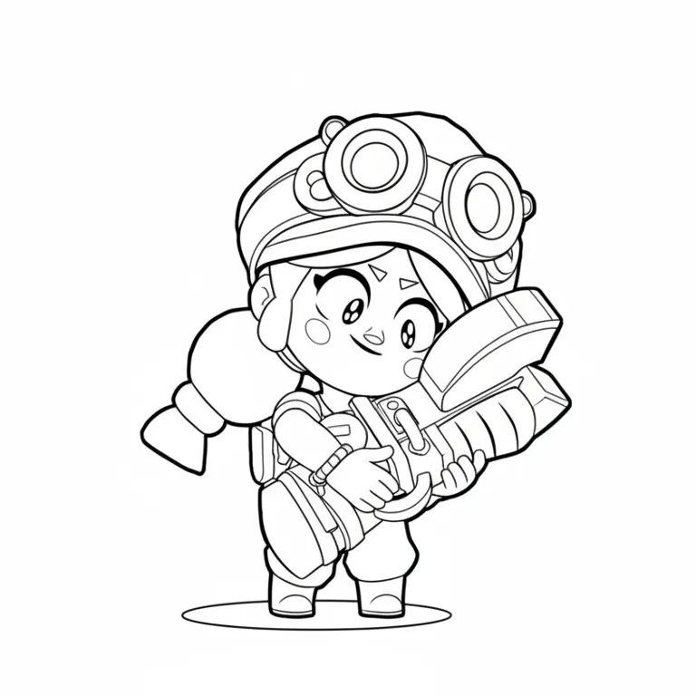 Brawl Stars para colorear para niño de 4 años