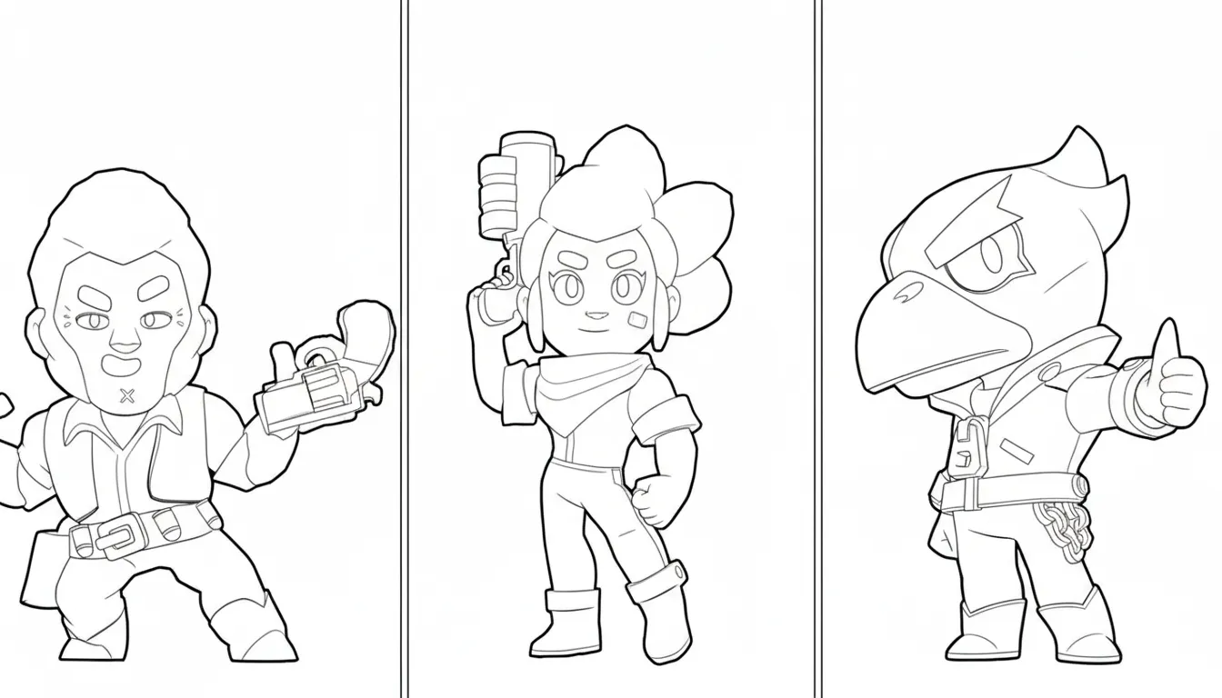 Brawl Stars para colorear para imprimir para niño de 4 años