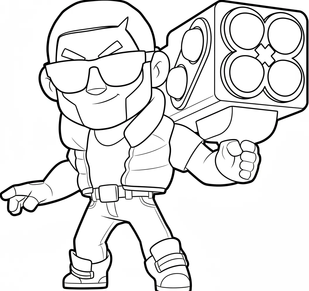 Brawl Stars para colorear para imprimir pdf
