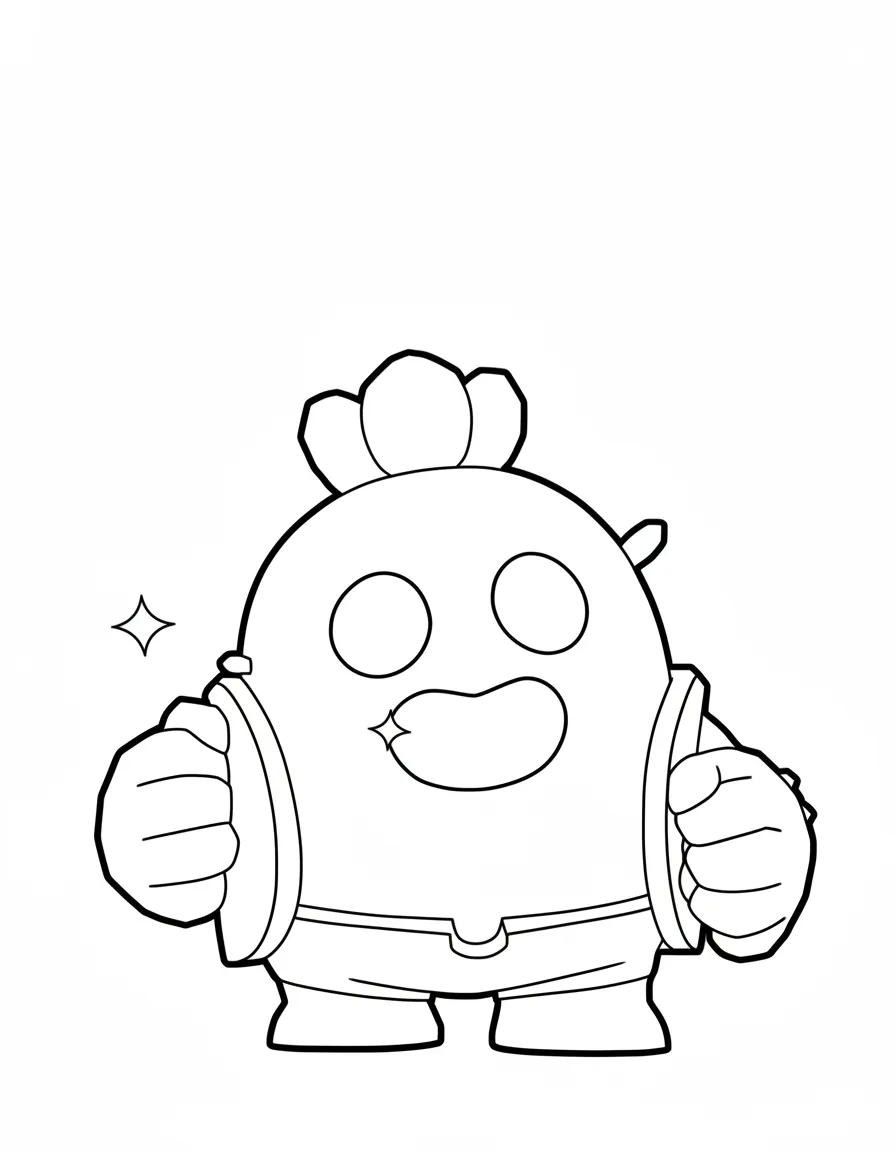 Brawl Stars para colorear para imprimir a4