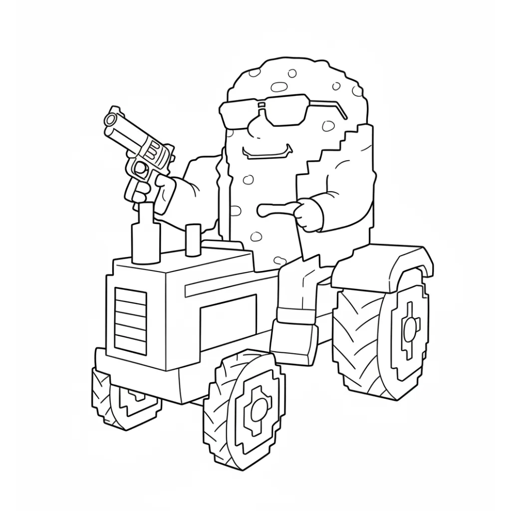 Bulbito Bandito Traktorito 11 para colorear para imprimir para niño de 2 años